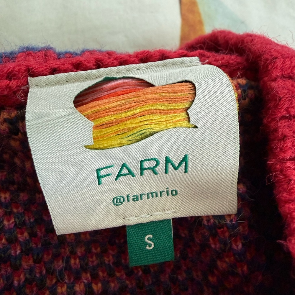 Farm Rio Heart-Pattern Crewneck Sweater in Multicolor - Picture 6 of 6